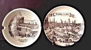 Pair VTG Germany ROTENBURG 3-3/4" Plate & ZUGSPITZE Ski Resort 3-1/2" Ashtray - Picture 1 of 5