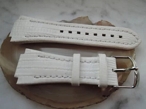 Leder Uhrenarmband Ersatzband weiss 18/27 mm b23 - Bild 1 von 2
