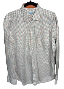 J. McLaughlin Beekman Window Pane Check Multicolor Button Down Men’s Size Large - Picture 1 of 5