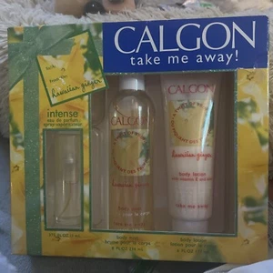 CALGON Hawaiian Ginger  3 Pc Gift Set Eau De Perfume body mist lotion RARE - Picture 1 of 3