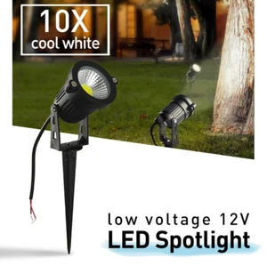 10X 12V COB LED Spot Lights Garden Yard Landscape Cool White Low Voltage IP65 - Picture 1 of 12