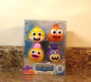 Pinkfong Nickelodeon Baby Shark Big Show Bath Squirt Toy Set 4 Piece NEW - Picture 1 of 3