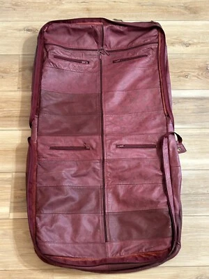 Мексика кожи путешествий костюм одежды сумка карманы фиолетовый бордовый складной чемодан - Изображение 1 из 4