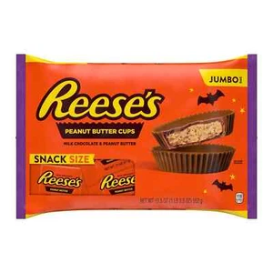 Reese's Milk Chocolate Peanut Butter Snack Size, Halloween Cups Candy Jumbo Bag - Picture 1 of 5