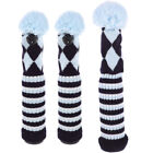  3 Pcs/set Hybrid Club Head Cover Knitted Fabric Covers for Golf Clubs Mix