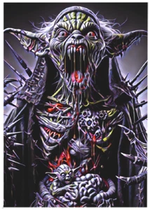 YODA GONE BAD * Custom ACEO * Fun Novelty * DARK FANTASY * Art Card * ATC - Picture 1 of 1