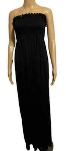 Vestido Bardot BooHoo Nuevo con Etiquetas Negro Para Mujer Talla 10 Maxi Largo - Imagen 1 de 5