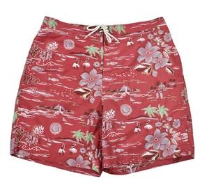 Vintage Ralph Lauren Polo Sport Hawaiian Print Swim Trunks Bathing Suit XL New - Picture 1 of 2