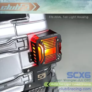Stainless Steel Tail Light Guard for SCX6 Jeep JLU Wrangler - Picture 1 of 8