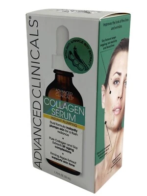 Advanced Clinicals Collagen Instant Plumping Serum 1.75 Fl Oz (52mL) New In Box - Image 1 of 4