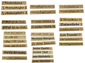 Klötzchen-Bastelklötzchen-Holzklötzchen-graviert-Auswahl von 30 Variation - Bild 1 von 8