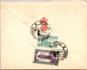 INDIA 1953 POSTAL OFFICIAL AIRMAIL COVER MUTL FRANKING ADDR USA CANC DELHI - Picture 1 of 2