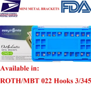 Mini soportes de ortodoncia dental metal Roth/MBT 022 ganchos 345 EASYINSMIL - Imagen 1 de 12