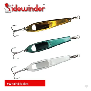Sidewinder Switchblade Spinners - Sea Trout Bass Pollock Salmon Fishing Lures - Picture 1 of 6