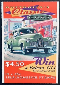 AUSTRALIA CLASSIC CARS STAMPS BOOKLET MNH 1997 AUTOMOBILES VALIANT FORD COUPE - Picture 1 of 5