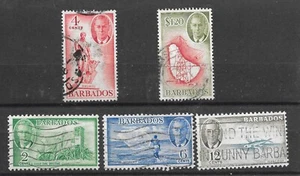 BARBADOS 1950 PART SET PICTORIAL DEFINITIVES;FINE - AVERAGE USED - Picture 1 of 2