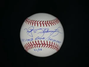 MARK MCGWIRE SAMMY SOSA 1998 LONG GONE SUMMER SIGNED BASEBALL LIMITED TO 98 JSA - Picture 1 of 4