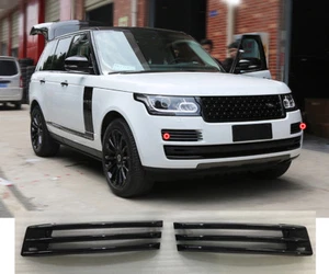 For Range Rover L405 2018-2021 Black Front Fog Bumper Grille Air Vent Cover Trim - Picture 1 of 3