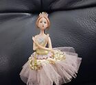 Beautiful Ballerina with Pink Embellished Skirt Christmas Ornament 