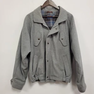 Pendleton Mens Wool Flight Bomber Coat Size L Gray Full Zip Winter Outdoors - Picture 1 of 11