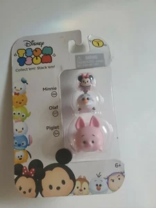 New Series 1 Disney Tsum Tsum Collect Stack 'Em Minnie 104 Olaf 177 Piglet 154 - Picture 1 of 7