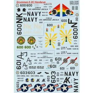 Grumman E-2C Hawkeye Decals Scale 1:72 PS 72-287 for Aircraft Plastic model kit - Picture 1 of 4