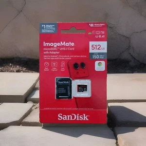 SanDisk ImageMate 512GB MicroSDXC UHS-I - Class 10 Memory Card W/ Adapter - Picture 1 of 2