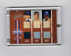 2005 Playoff Absolute Memorabilia Team Trios SEAVER/RYAN/GOODEN Cap/Jersey/Bat - Picture 1 of 3