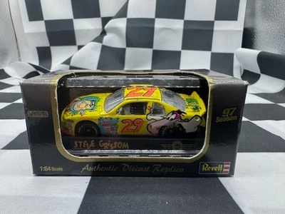 New 1997 Revell 1:64 Diecast NASCAR Steve Grissom Flintstones Chevy Monte Carlo - Image 1 of 4