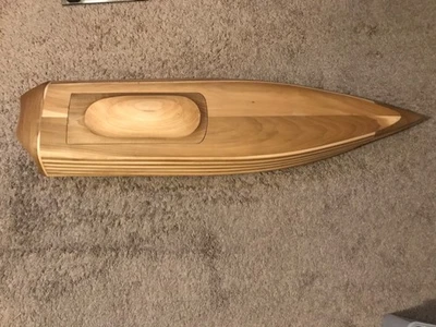 Carcasa de barco modelo de madera RC de 46"-12,5" pulgadas SOLO CARCASA DE BARCO. Foto 1 de 4