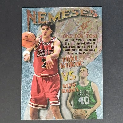 1995  Stadium Club Nemeses Insert #N9 Toni Kukoc / Dino Radja Bulls/Celtics  - Image 1 of 2