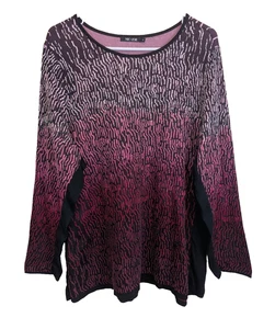 Suéter Top Pullover Tejido Informal Nic + Zoe Ombre Talla 1X - Imagen 1 de 7