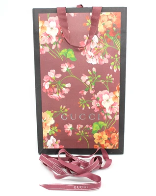 Auténtica bolsa de compras de regalo vacía GUCCI Floral Bloom edición limitada 15" x 9" x 3,25" Foto 1 de 4
