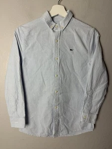 VINEYARD VINES Whale Button Shirt Youth Size Medium 12-14 Blue White Striped - Picture 1 of 5