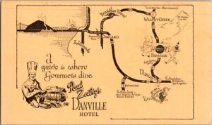 CPA vintage Danville Hotel Paul Zeibig Californie Pleasant Memory Livermore