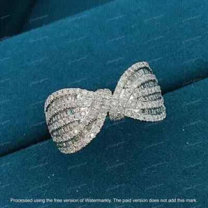 2 Ct Round Cut Lab-Created Diamond Band Women's Ring 14K White Gold Plated - Picture 1 of 5