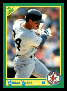 1990 Score Dwight Evans  Boston Red Sox #3 Centered Mint