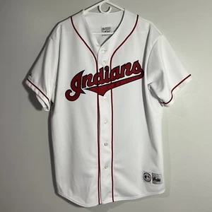 Vintage Majestic MLB Cleveland Indians White Team Baseball Jersey Mens Large - Picture 1 of 7