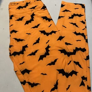 LuLaRoe Leggings Adolescentes Halloween Niños Murciélagos Naranja Vacaciones Espeluznante #644 - Imagen 1 de 2
