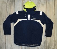 #HENRI LLOYD TP2 MEN'S NAVY BLUE SAILING JACKET with hood size L large