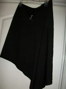 Allegra K- Asymetrical Skirt-Black Size large stretchy 32" waist side zip-NWT - Picture 1 of 4