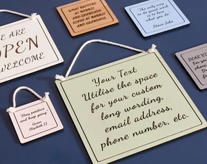 Custom Size Personalised Sign | Wooden Handmade Plaque | Bespoke Home Sign - Picture 1 of 21