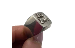 Vintage Leo Zodiac Ring 1985 Silver 916 Soviet Size 11 7.12g Rare Men's Jewelry - Picture 1 of 8