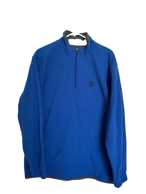 NWT Men's IZOD PFX  1/4 Zip LS Anti Pill Wick  Pullover Fleece Shirt Blue Large - Image 1 of 4