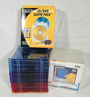 Alpha CD-ROM Protector 10 Pack - 29 Jewel Cases - CD/DVD Sleeve Pack 40 Bundle - Image 1 of 4