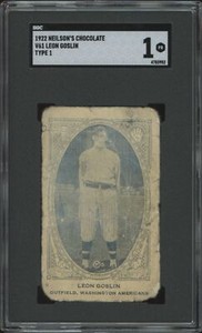 1922 NEILSON'S CHOCOLATE GOOSE GOSLIN 8 POOR V61 TYPE 1 SGC 1 SENATORS