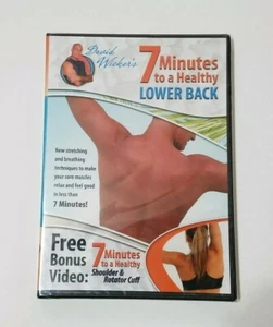 David Wicker's: 7 Minutes to a Healthy Lower Back DVD (2006) -- NEW! SEALED!! - Imagen 1 de 2