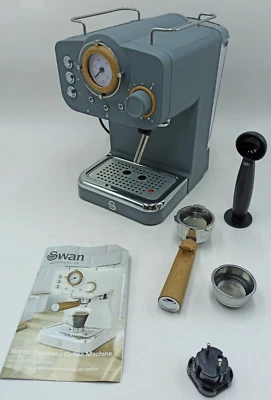 Swan SK22110GRN Espressomaschine Kaffee Siebträger mit Milchaufschäumer 15 bar - Bild 1 von 4