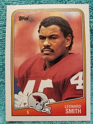 1988 TOPPS LEONARD SMITH ROOKIE #257 PHOENIX CARDINALS RC - Image 1 of 4