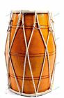 Dholak Mangue Bois Indien Folk Traditionnel Musical Instrument Avec Housse